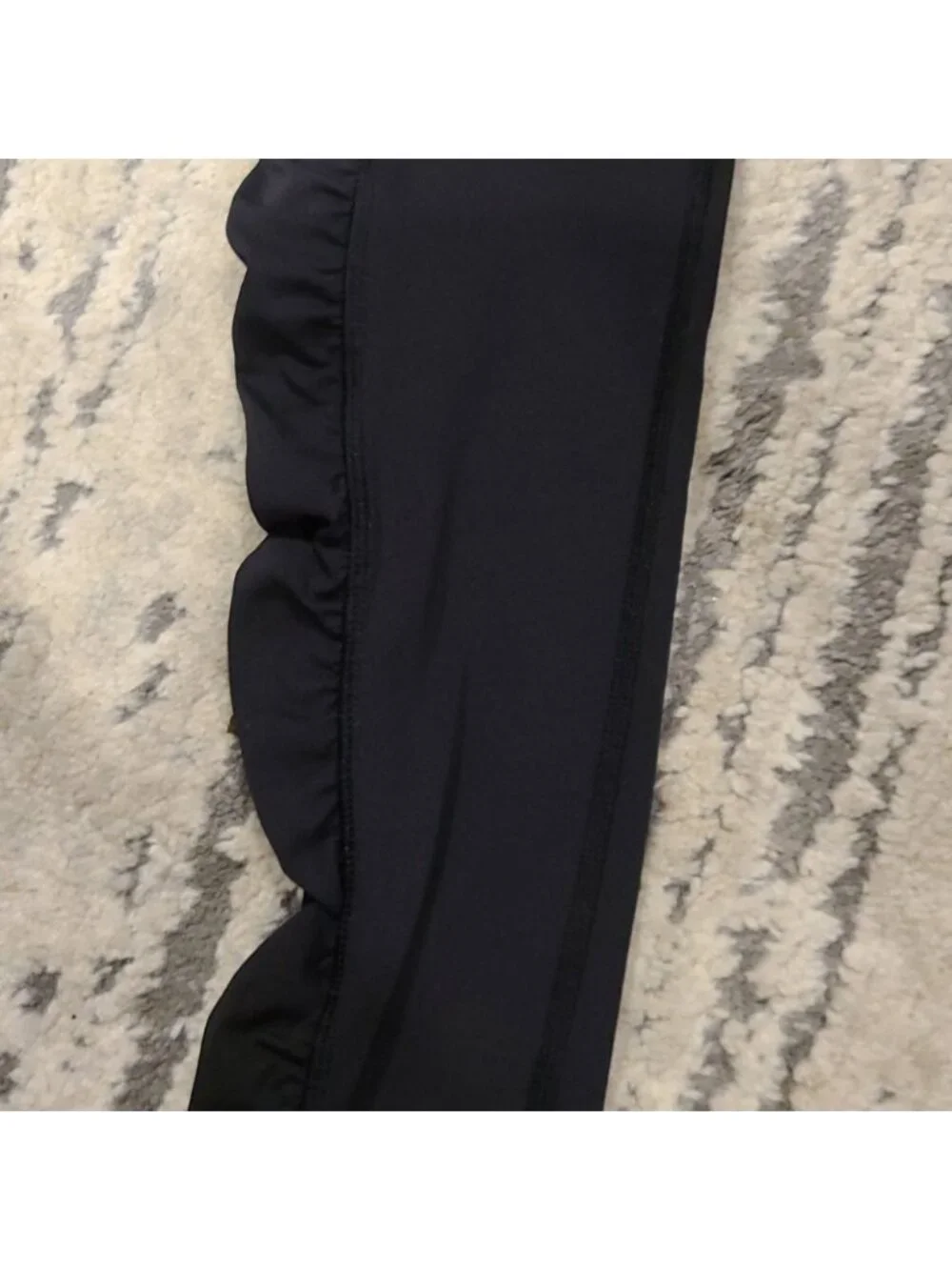 Lululemon Speed Tight Black Ruffle Luxtreme